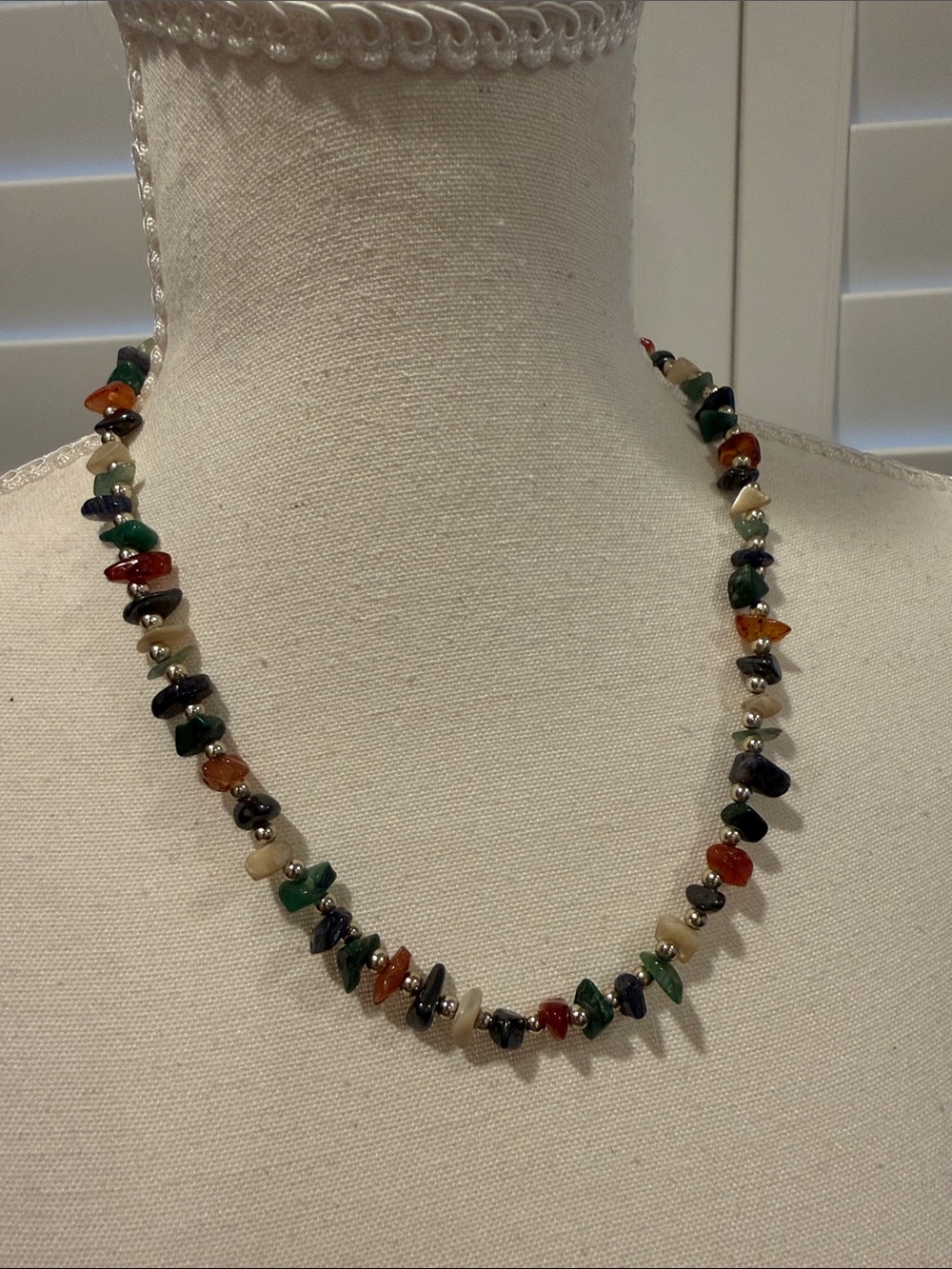 Vintage Multicolor Gemstone necklace